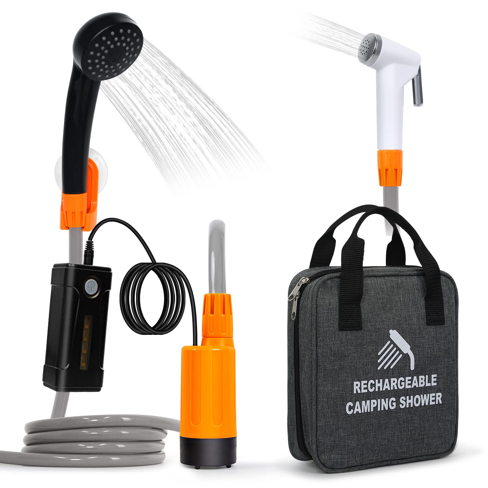 Amazon | AZXJCポータブルアウトドアシャワー、電動シャワー